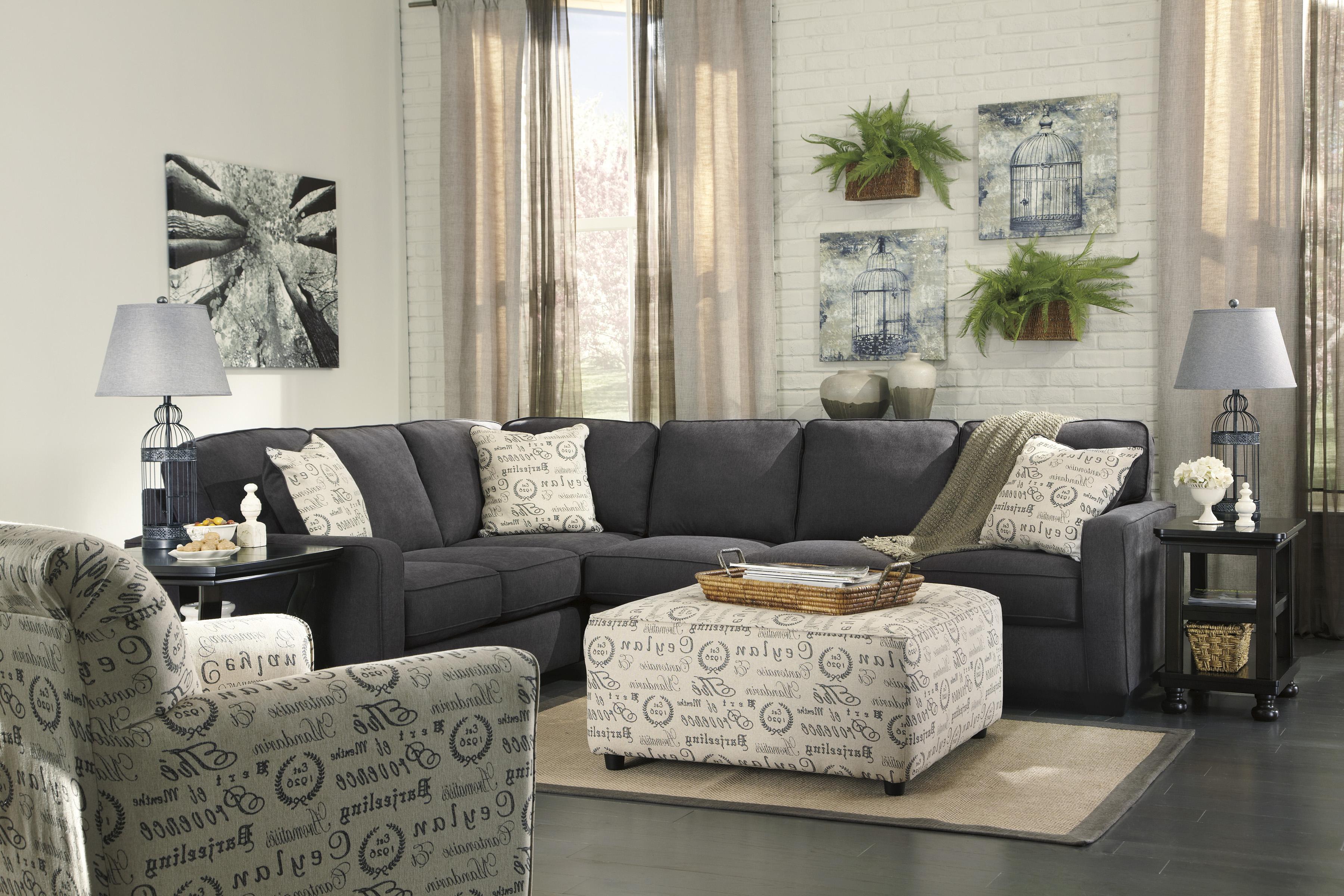 Signature Design by Ashley Alenya Charcoal 3Piece Sectional with